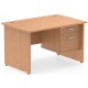 Rayleigh Panel End Straight Desk with Fixed Pedestal